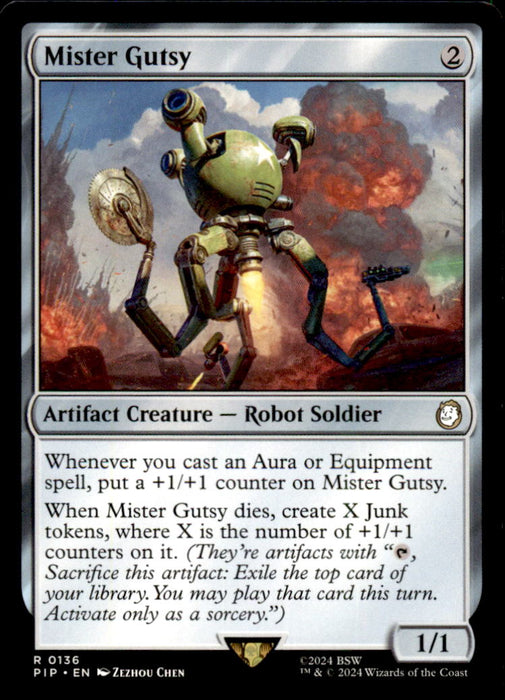 Mister Gutsy 136 Rare Universes Beyond: Fallout Magic: The Gathering Near Mint