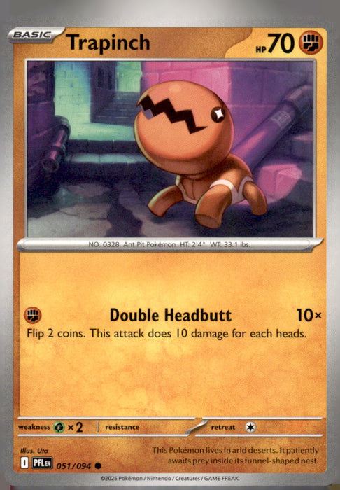 Trapinch 051/094 Common Phantasmal Flames Pokemon Near Mint