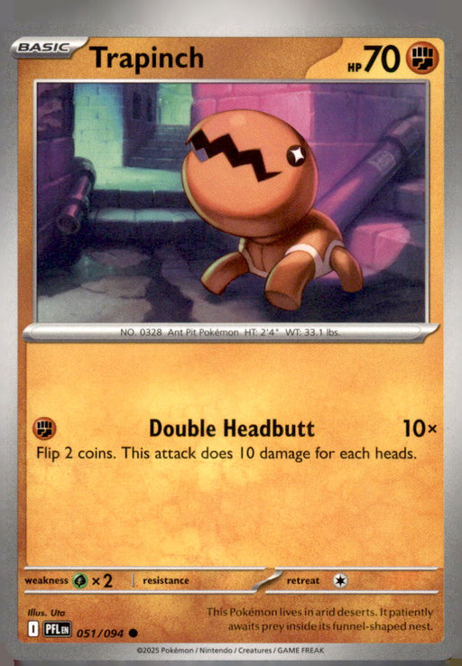 Trapinch 051/094 Common Phantasmal Flames Pokemon Near Mint