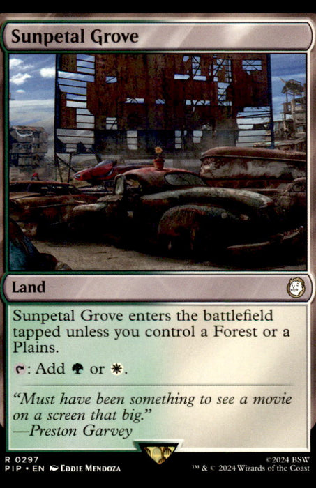 Sunpetal Grove 297 Rare Universes Beyond: Fallout Magic: The Gathering Near Mint