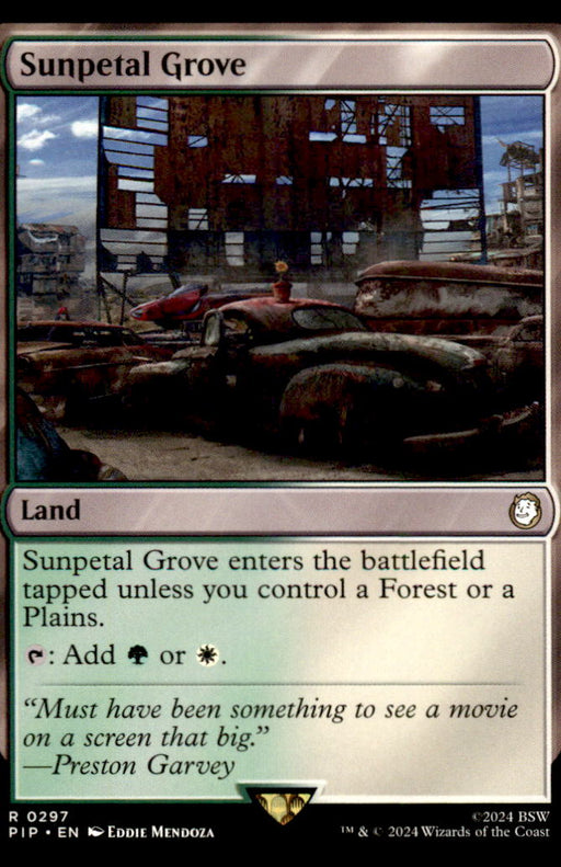 Sunpetal Grove 297 Rare Universes Beyond: Fallout Magic: The Gathering Near Mint