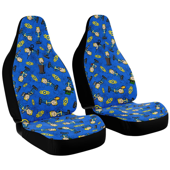 Fallout Bobblehead Pattern Car Seat Cover - AOP