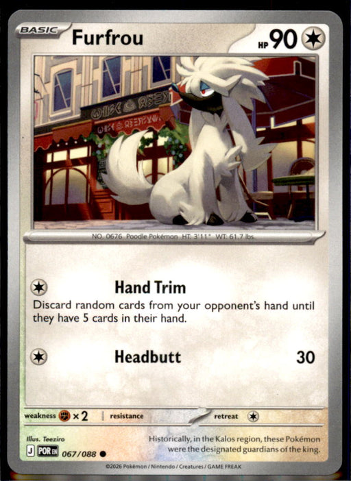 Furfrou 067/088 Common Perfect Order Pokemon Near Mint
