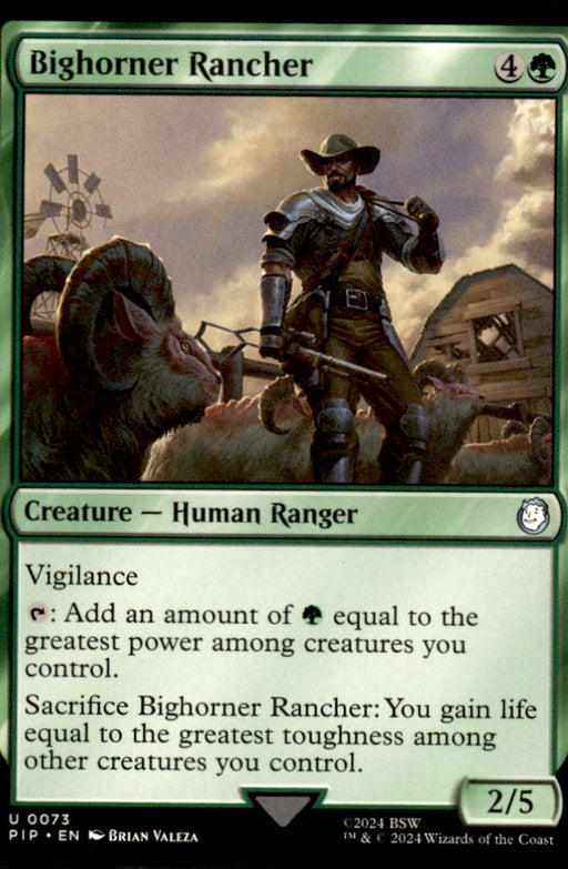Bighorner Rancher 73 Uncommon Universes Beyond: Fallout Magic: The Gathering NM