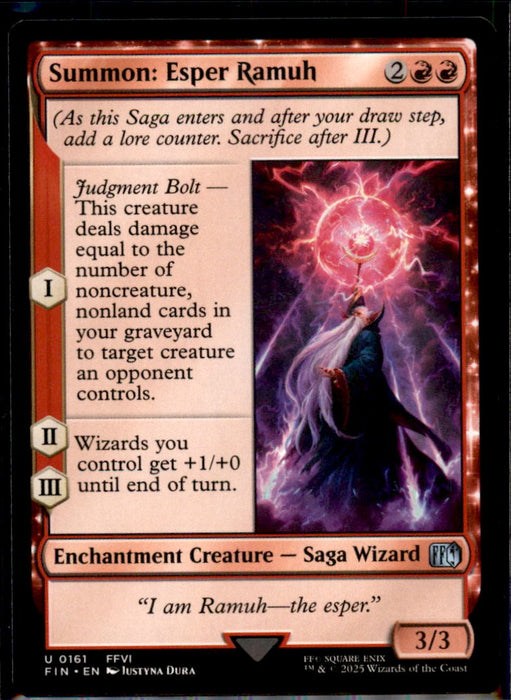 Summon: Esper Ramuh 161 Uncommon FINAL FANTASY Magic: The Gathering Near Mint