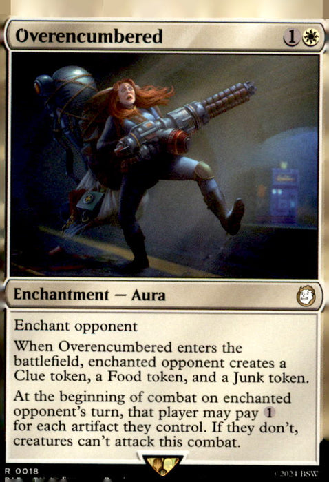 Overencumbered 18 Rare Universes Beyond: Fallout Magic: The Gathering Near Mint