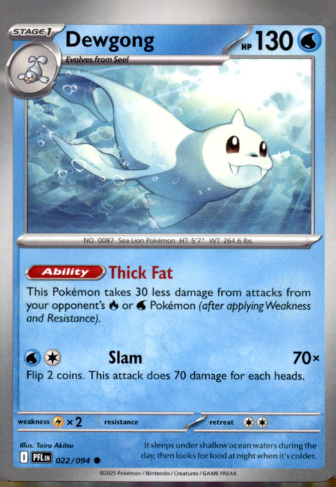 Dewgong 022/094 Common Phantasmal Flames Pokemon Near Mint