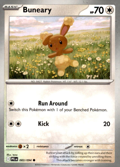 Buneary 083/094 Common Phantasmal Flames Pokemon Near Mint