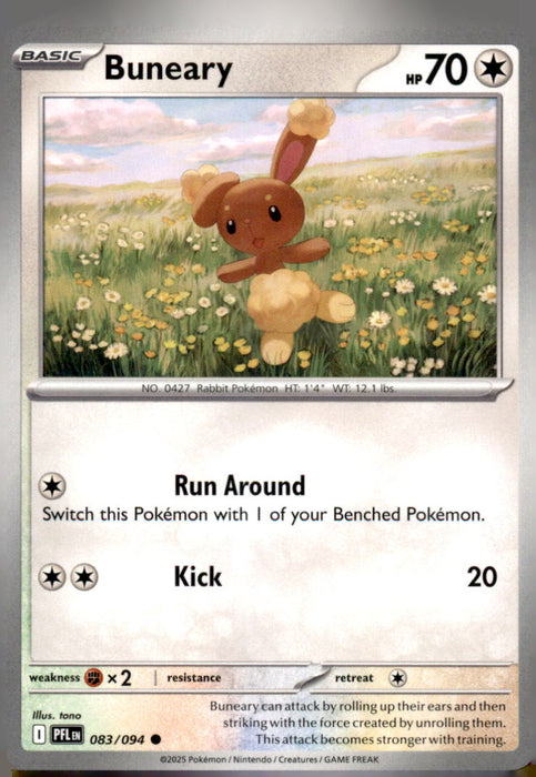 Buneary 083/094 Common Phantasmal Flames Pokemon Near Mint