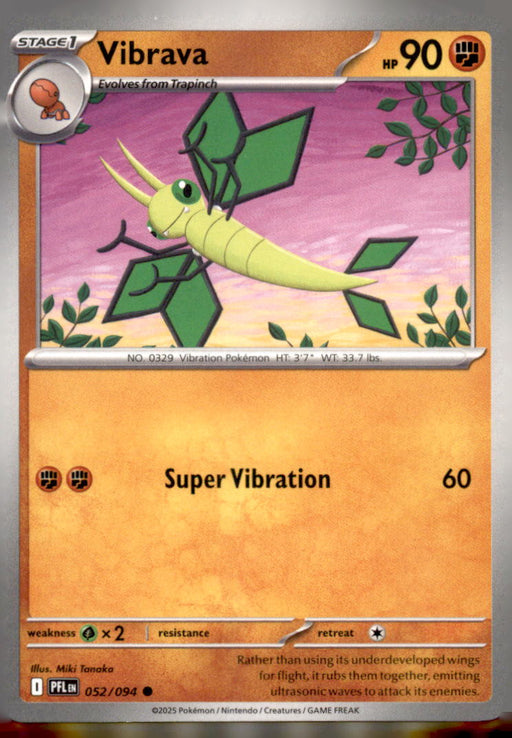 Vibrava 052/094 Common Phantasmal Flames Pokemon Near Mint