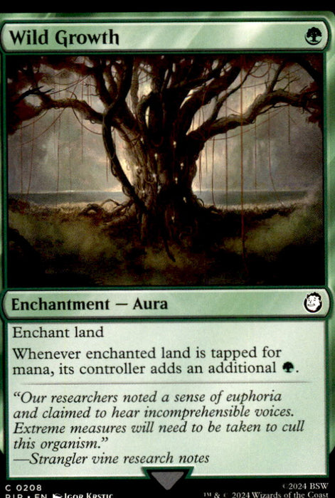 Wild Growth 208 Common Universes Beyond: Fallout Magic: The Gathering Near Mint