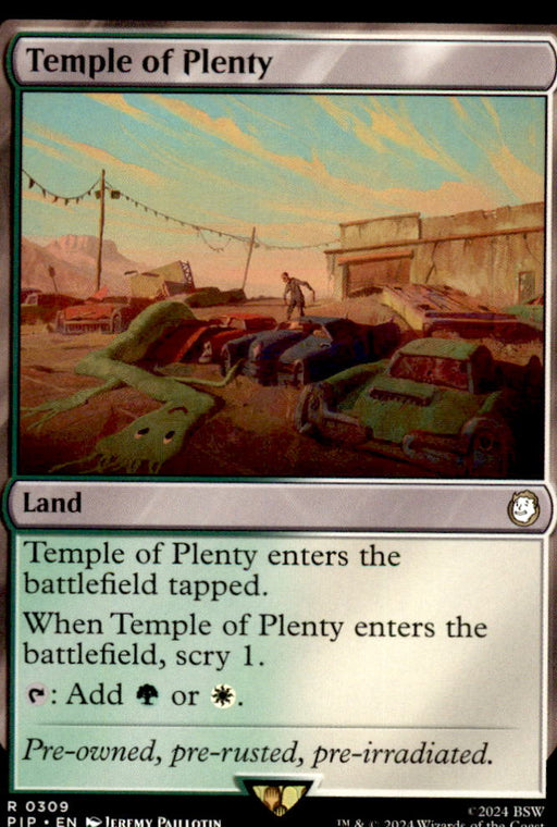 Temple of Plenty 309 Rare Universes Beyond: Fallout Magic: The Gathering NM