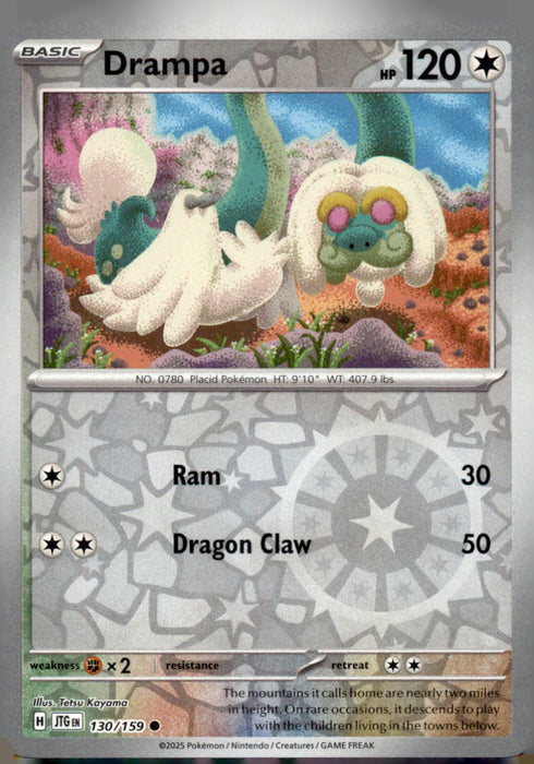 Drampa 130/159 Common Journey Together Pokemon Reverse Holo Near Mint