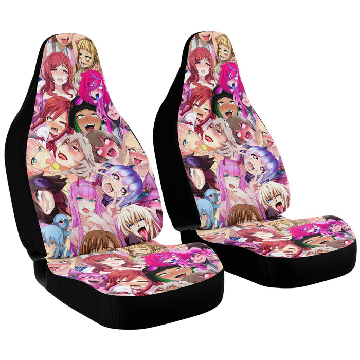 Ahegao Anime Pattern Car Seat Cover - AOP