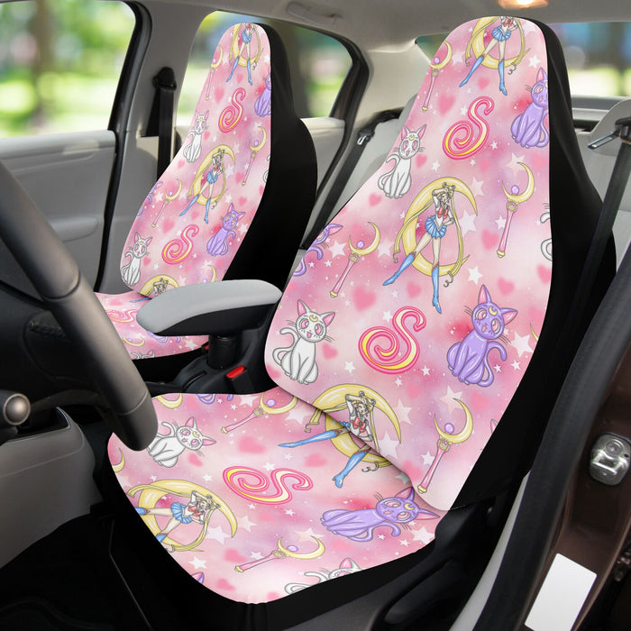 Sailor Moon Pattern Car Seat Cover - AOP