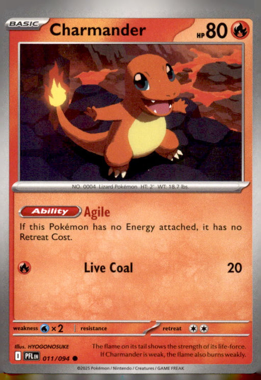 Charmander 011/094 Common Phantasmal Flames Pokemon Near Mint