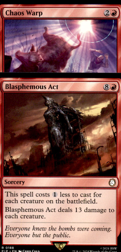 Blasphemous Act 188 Rare Universes Beyond: Fallout Magic: The Gathering NM