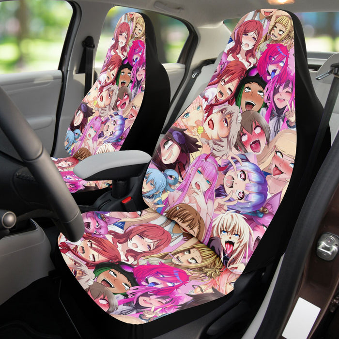 Ahegao Anime Pattern Car Seat Cover - AOP