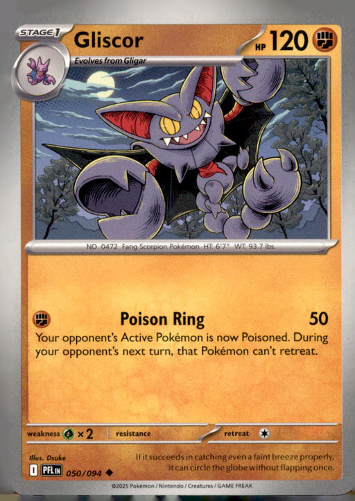 Gliscor 050/094 Uncommon Phantasmal Flames Pokemon Near Mint