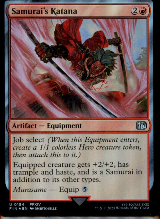 Samurai's Katana 154 Uncommon FINAL FANTASY Magic: The Gathering Foil Near Mint