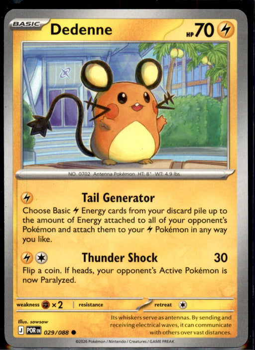 Dedenne 029/088 Common Perfect Order Pokemon Near Mint