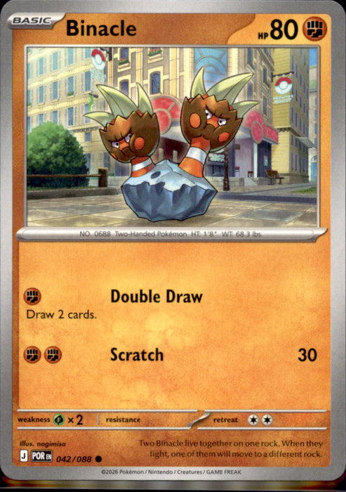 Binacle 042/088 Common Perfect Order Pokemon Near Mint