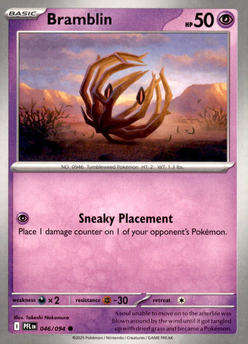 Bramblin 046/094 Common Phantasmal Flames Pokemon Near Mint