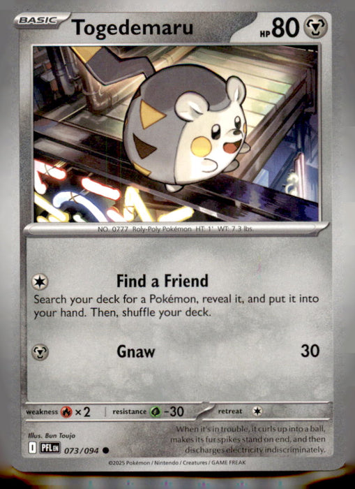 Togedemaru 073/094 Common Phantasmal Flames Pokemon Near Mint