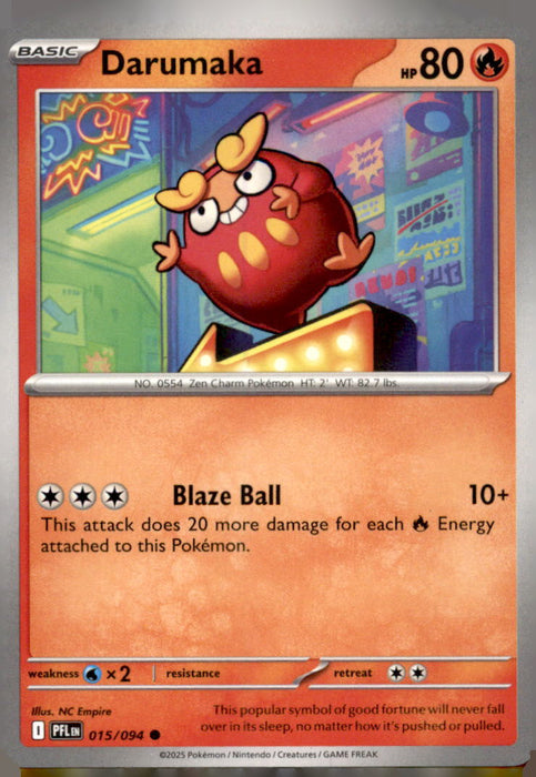 Darumaka 015/094 Common Phantasmal Flames Pokemon Near Mint
