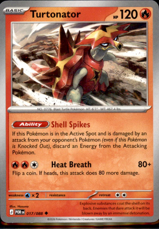 Turtonator 017/088 Uncommon Perfect Order Pokemon Near Mint