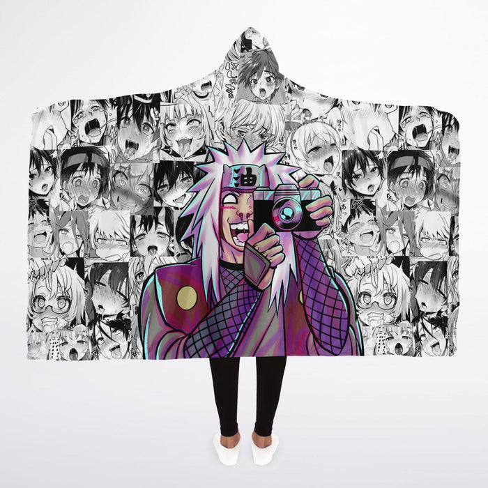 Jiraiya 2 Hooded Blanket Sherpa - AOP