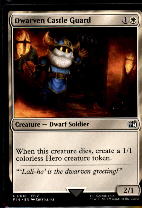 Dwarven Castle Guard 18 Common FINAL FANTASY Magic: The Gathering Near Mint