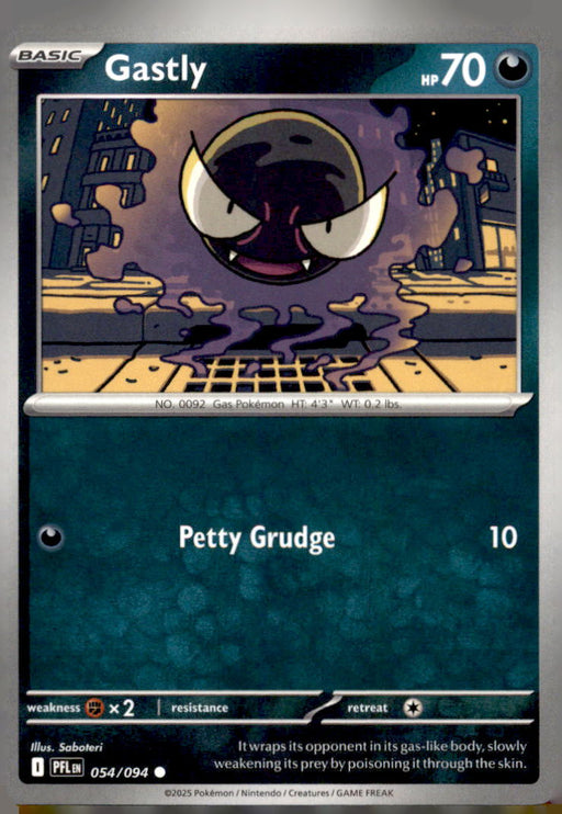 Gastly 054/094 Common Phantasmal Flames Pokemon Near Mint