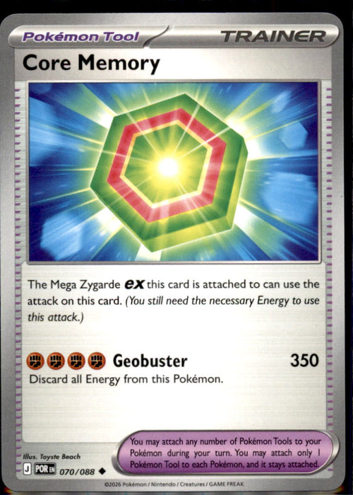 Core Memory 070/088 Uncommon Perfect Order Pokemon Near Mint