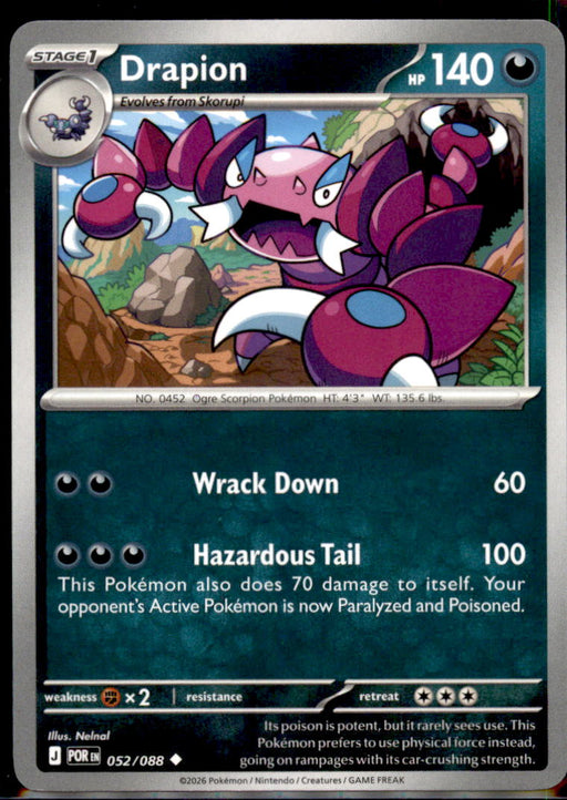 Drapion 052/088 Uncommon Perfect Order Pokemon Near Mint