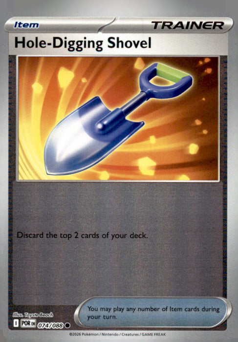 Hole-Digging Shovel 074/088 Common Perfect Order Pokemon Reverse Holo Near Mint