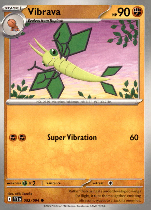 Vibrava 052/094 Common Phantasmal Flames Pokemon Near Mint