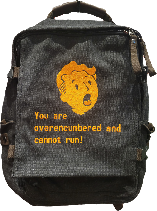 Fallout Inspired Embroidered Canvas Backpack