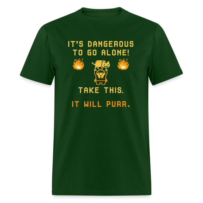 Take This It Will Purr Unisex Classic T-Shirt - forest green
