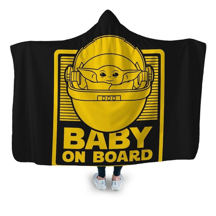 50 Year Old Baby On Board Hooded Blanket - Adult / Premium Sherpa