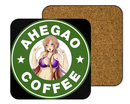 Ahegao Coffee Asuna Coasters
