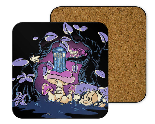 Alice In Tardisland Coasters