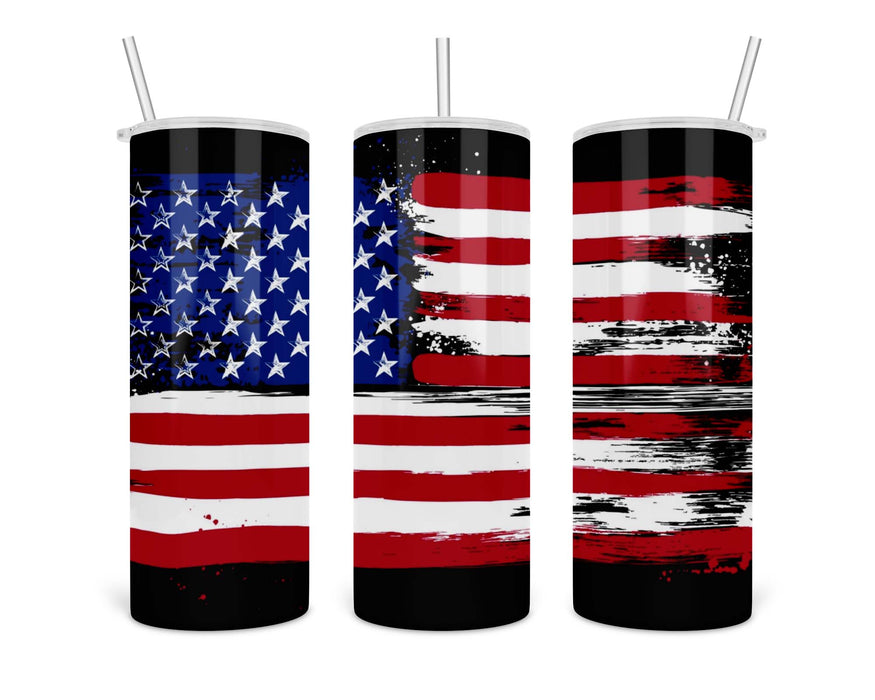 American Flag Double Insulated Stainless Steel Tumbler