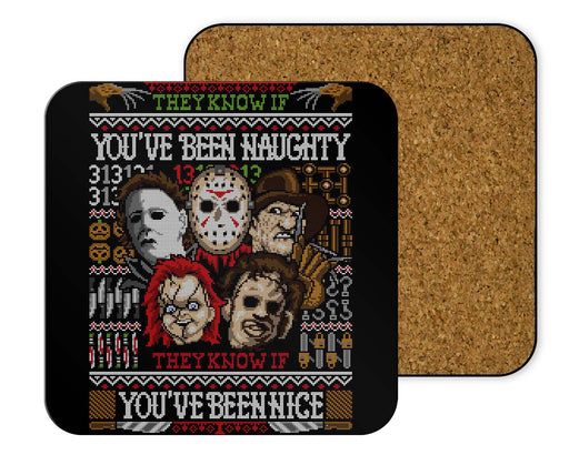 An Ugly Slasher Sweater Coasters