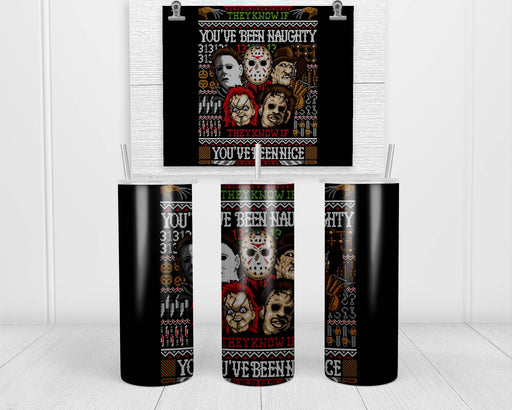 An Ugly Slasher Sweater Double Insulated Stainless Steel Tumbler