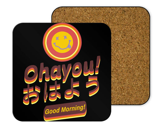 Anime Phrase Good Vibes In Japanes Coasters