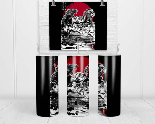 Attack On Japan Temple Black Double Insulated Stainless Steel Tumbler