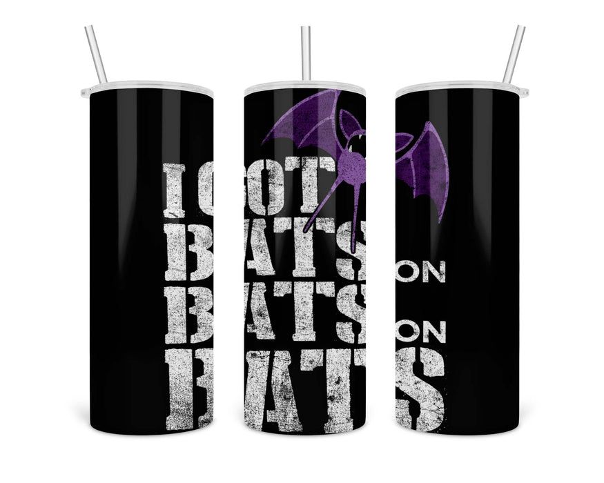 Bats On Print Black Double Insulated Stainless Steel Tumbler