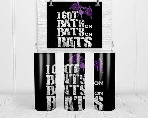 Bats On Print Black Double Insulated Stainless Steel Tumbler