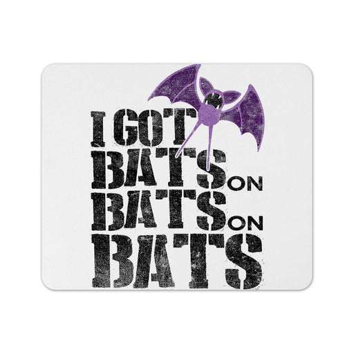 Bats On Print White Mouse Pad